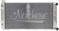 Northern Radiator 205183 Aluminum Radiator for GM LS-Series Engines, 1955-1957 Chevy Fullsize Cars, 31 Inch Width, Passenger Side Inlet and Outlet, Natural Finish