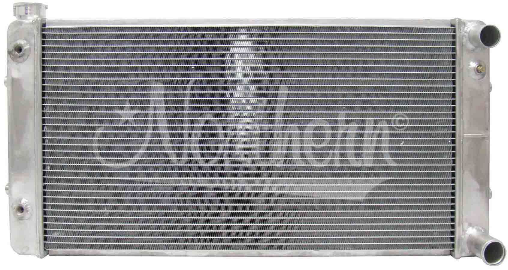 Northern Radiator 205183 Aluminum Radiator for GM LS-Series Engines, 1955-1957 Chevy Fullsize Cars, 31 Inch Width, Passenger Side Inlet and Outlet, Natural Finish