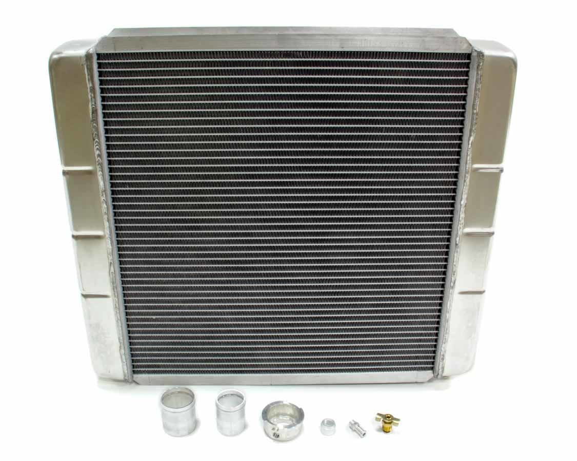 Northern Radiator 209600B Custom Aluminum Radiator Kit 21.375 x 19.5 Inches Weld-On Side Inlet and Outlet Natural Finish