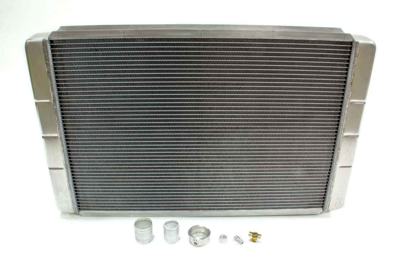 Northern Radiator 209603B Custom Aluminum Radiator Kit 30.625 x 19.625 Inches Weld-On Side Inlet and Outlet Natural Finish