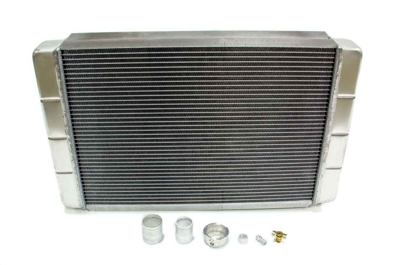 Northern Radiator 209657B Custom Aluminum Radiator Kit 26 Inch Width x 16 Inch Height with Weld-On Side Inlet and Outlet