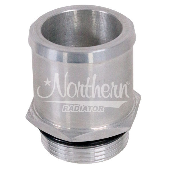 Northern Radiator Z17553 Radiator Inlet Fitting 1-5/8 Inch Male O-Ring to 1-3/4 Inch Hose Barb Aluminum Clear Anodized