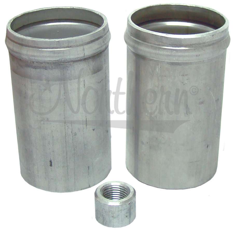 Northern Radiator Z17625 LS Motor Hose Connection Modification Kit with Weld-In Bung, Aluminum, Natural Finish