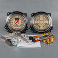 New Vintage USA Woodward 47373-02 Analog Gauge Kit for Chevrolet Trucks 1947-1953 with Fuel Level, Oil Pressure, Speedometer, Tachometer, Voltmeter, Water Temperature, Beige Face