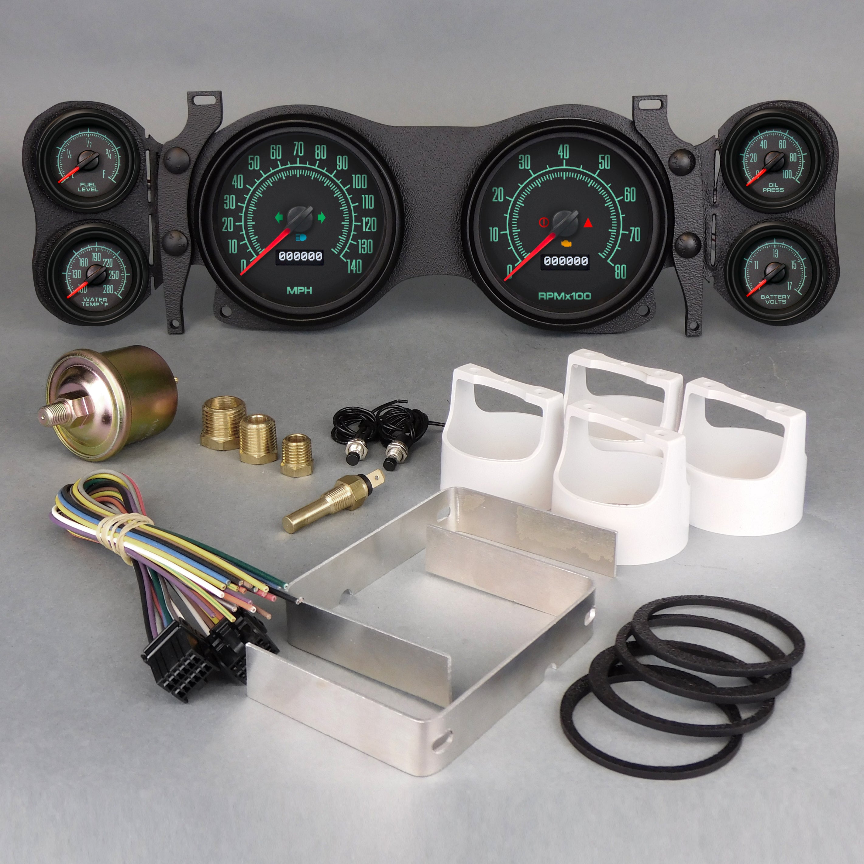 New Vintage USA 69670-01 69 Series Gauge Kit for GM F-Body 1970-1978, 4-3/8 Inch Diameter