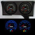 New Vintage USA Gauge Kit GM G-Body 1978-1988 Performance II Analog Set with Fuel Level, Oil Pressure, Water Temperature, Voltmeter, Tachometer, and Speedometer in Black Face