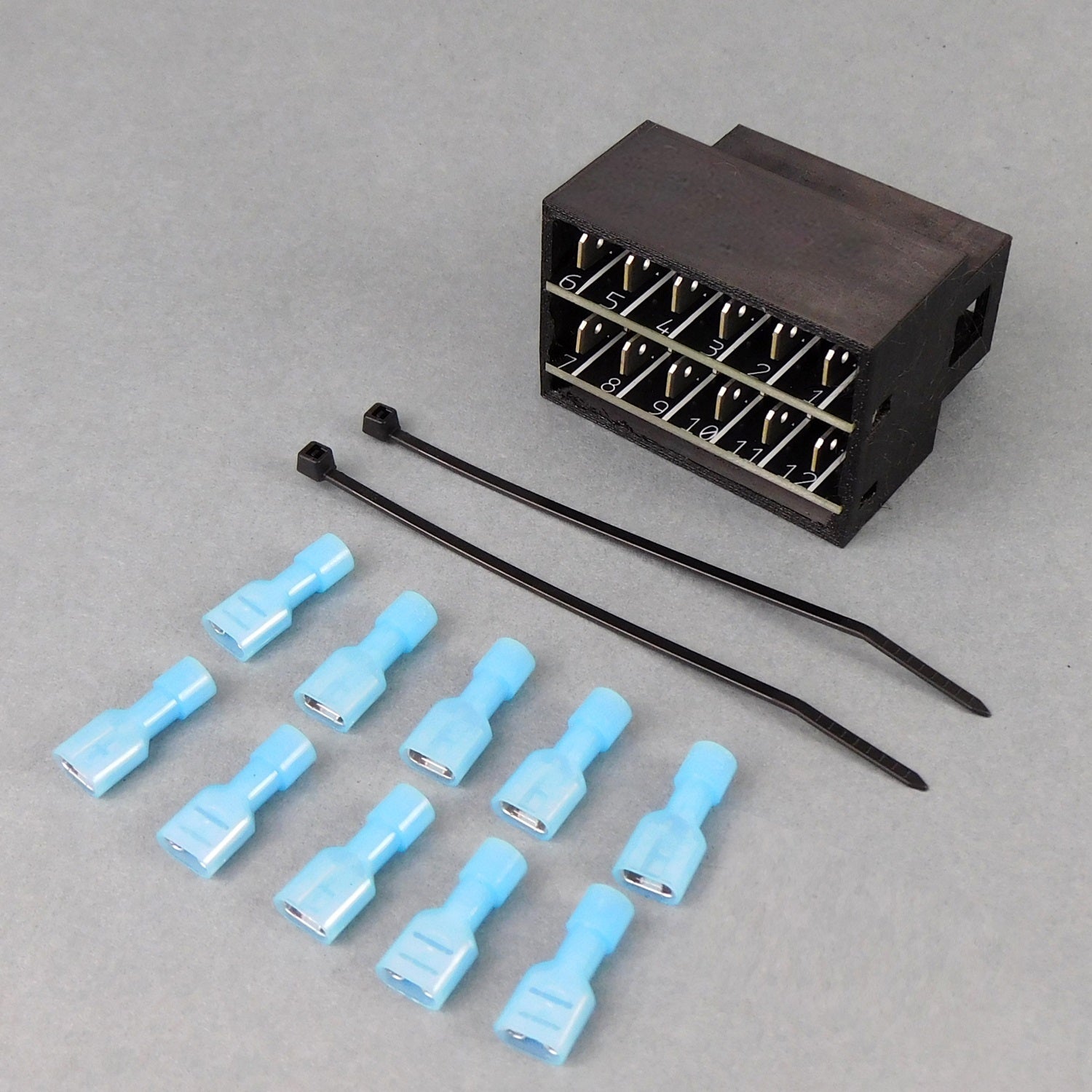 New Vintage USA NVG99501-03 OEM Wiring Harness Adapter for Gauge Panel, 12-Pin Block Connector with Zip Ties Included