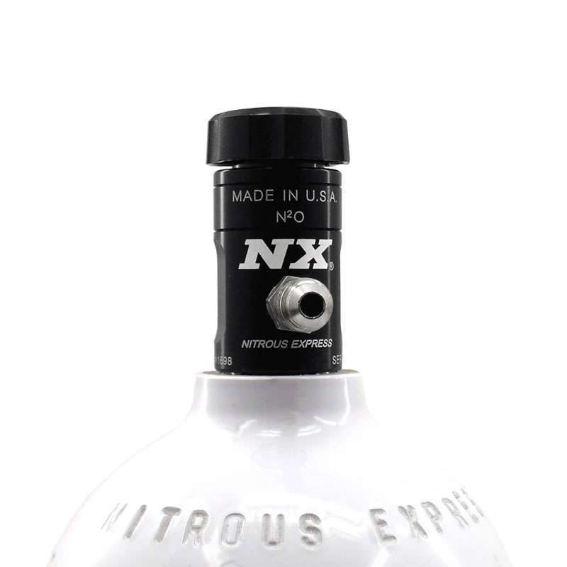 NITROUS EXPRESS NXS11698 Bottle Valve - Aluminum Black Anodized for 2.5 lb Nitrous Bottles