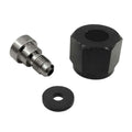 Nitrous Express NXS11713 4AN Bottle Nipple and Nut for CO2 Valve, Aluminum, Black Anodized