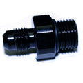 Nitrous Express 11721 Aluminum Straight Bottle Nipple for Lightning 45 Valve, Black Anodized, 4AN Male