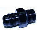 Nitrous Express NXS11722 6AN ORB Aluminum Bottle Valve Nipple, Straight, Black Anodized