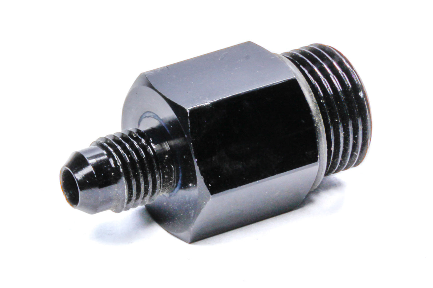 Nitrous Express 11724 4AN Bottle Nipple for Lightning 500 Valve, Aluminum, Black Anodized