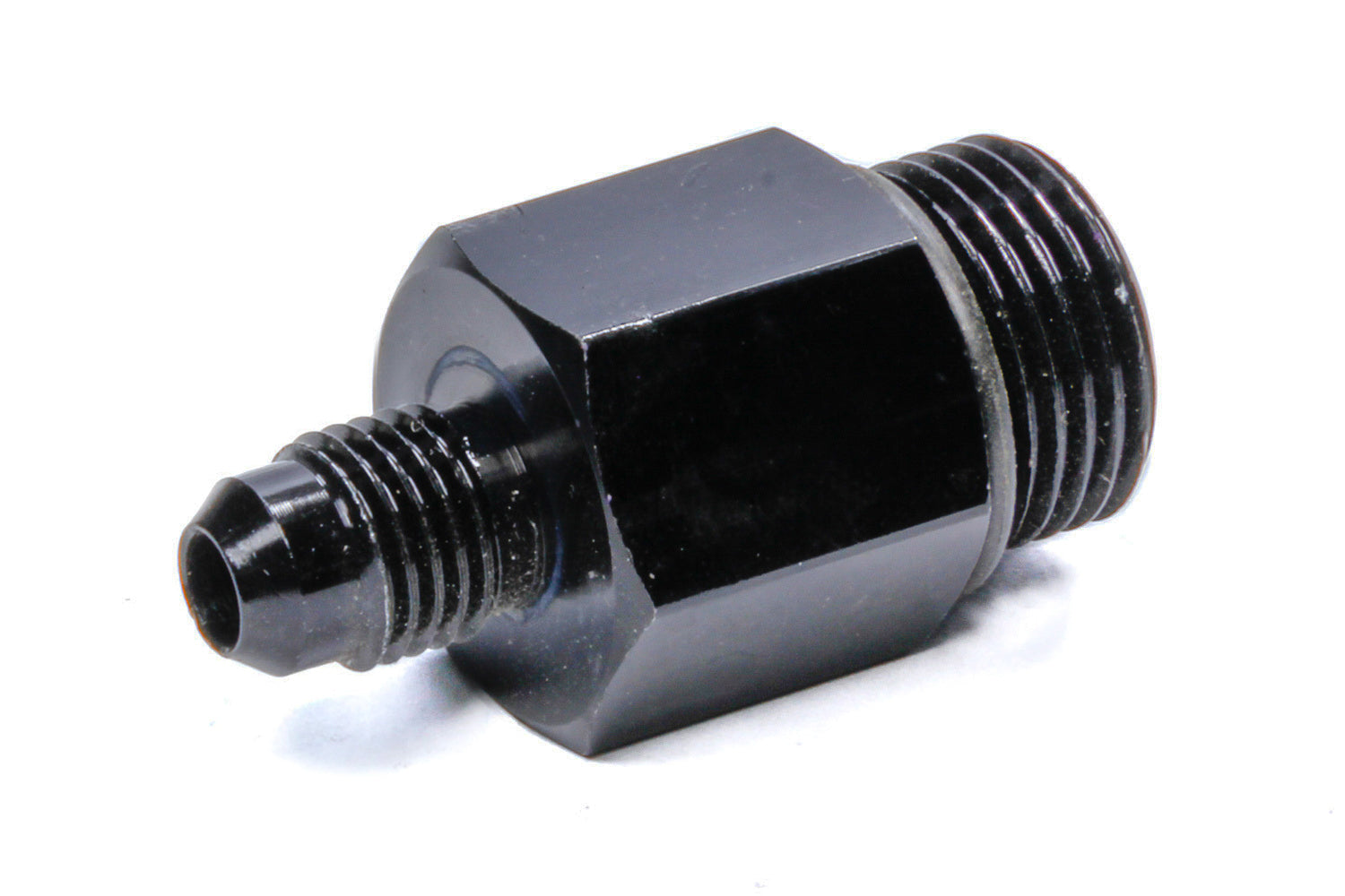 Nitrous Express NXS11725 6AN Bottle Nipple for Lightning 500 Valve in Aluminum Black Anodized