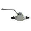 Nitrous Express 15158-6 Remote Shutoff Valve with 6 AN Male Inlet and Outlet, Aluminum, Natural Finish