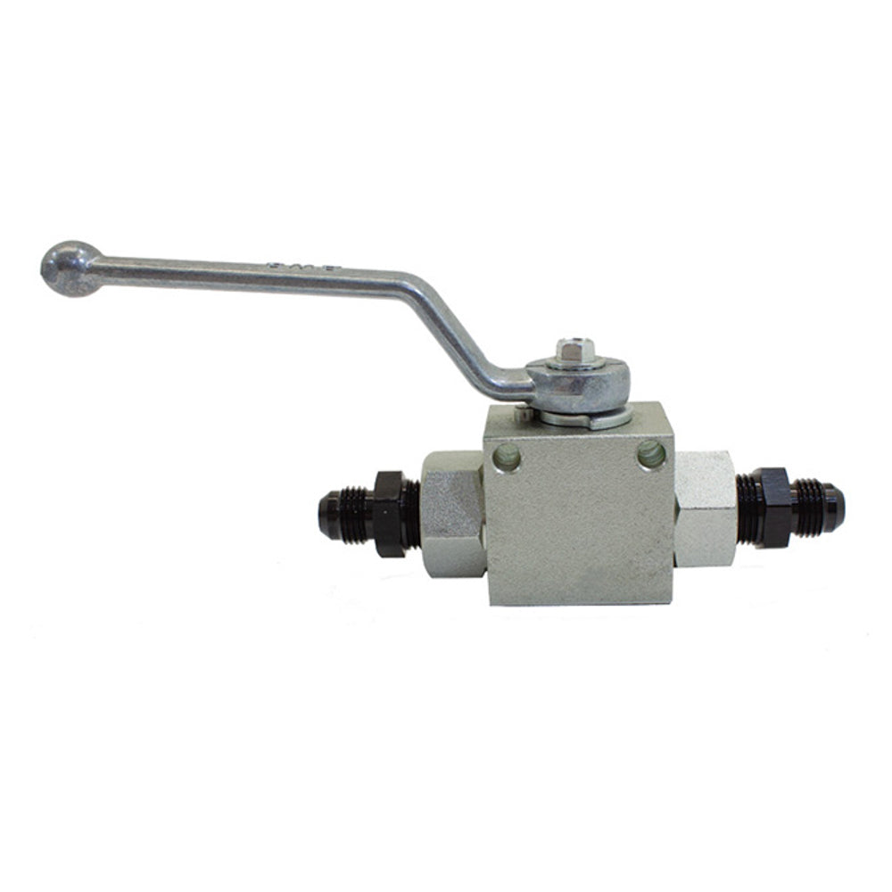 Nitrous Express 15158-6 Remote Shutoff Valve with 6 AN Male Inlet and Outlet, Aluminum, Natural Finish
