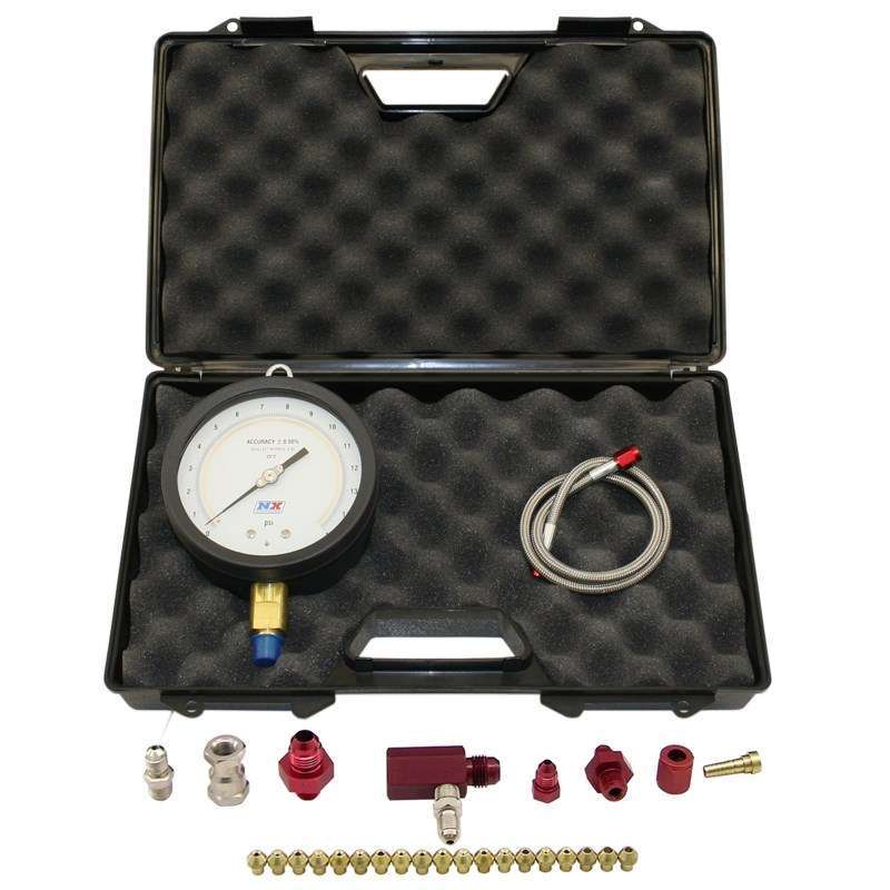 Nitrous Express Master Flo-Check Pro 6-Inch Fuel Flow Gauge Kit with Case and Adapters