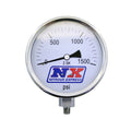 Nitrous Express 15540 Nitrous Pressure Gauge 0-1500 psi Mechanical Analog Liquid Filled 4-inch White Face