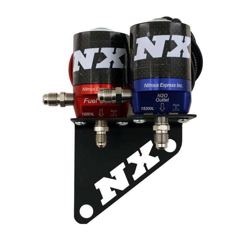 NITROUS EXPRESS NXS15770 Aluminum Head Mount Solenoid Bracket for GM LS-Series Passenger Side, Black Anodized