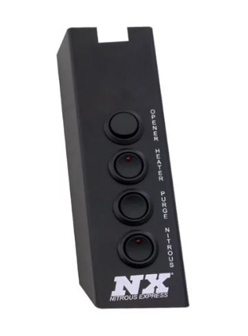 Nitrous Express 15791 Custom Switch Panel for Ford Mustang 2015-2018, Black Anodized, 7 x 2 in, 3 Toggle and 1 Momentary Toggle