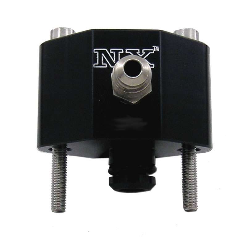 NITROUS EXPRESS Fuel Rail Adapter for Ford 4.6L 3V - 1/8 Inch NPT Ports, Aluminum Black Anodized