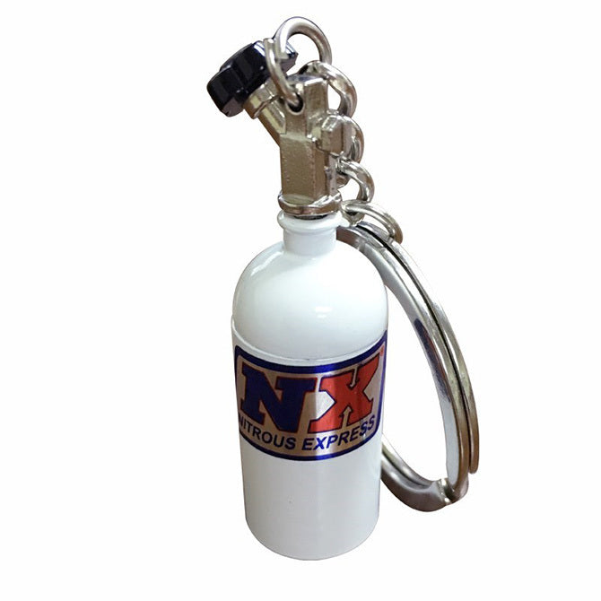 Nitrous Express NXS16422 Mini Bottle Keychain Aluminum White