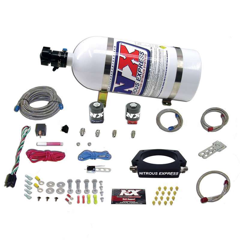 Nitrous Express NXS20933-10 EFI Plate Nitrous Kit for GM LS Series 102mm Wet Single Stage 50-400 HP