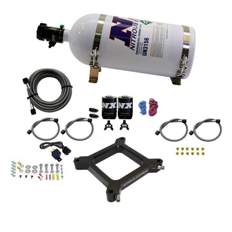 NITROUS EXPRESS Gemini Stage-6 Nitrous Kit with 10 lb Bottle for 4150 Carburetor Applications