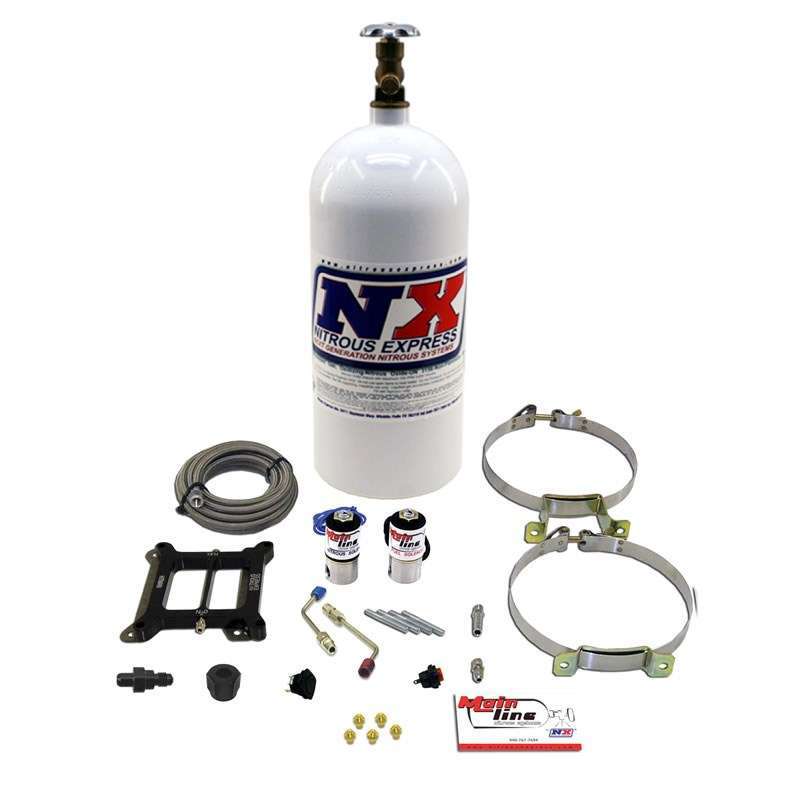 Nitrous Express ML1000 Main Line Nitrous Kit for 50-150 HP, 10 lb Bottle, Wet System