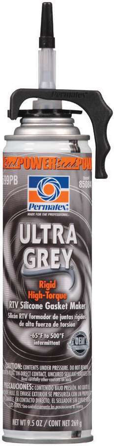 Permatex PEX85084 Powerbead Ultra Grey RTV Silicone Sealant, 9.5 oz Aerosol