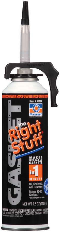 Permatex PEX85224 The Right Stuff Silicone Sealant, 7.5 oz Aerosol, Black