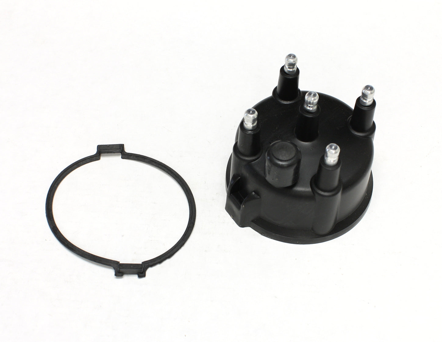 Pertronix Ignition Distributor Cap for 4-Cylinder HEI Style with Stainless Terminals and Clamp Down Design