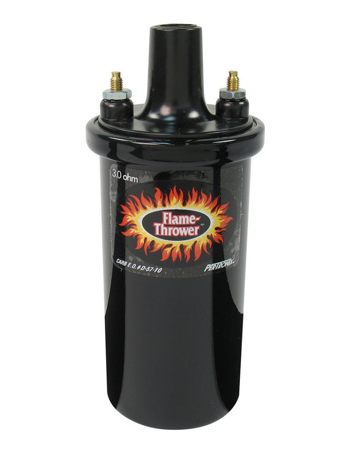 PerTronix Ignition PRT40511 Flame-Thrower Oil-Filled Ignition Coil, 3 Ohm, Black, Female Socket, 40,000 Volts