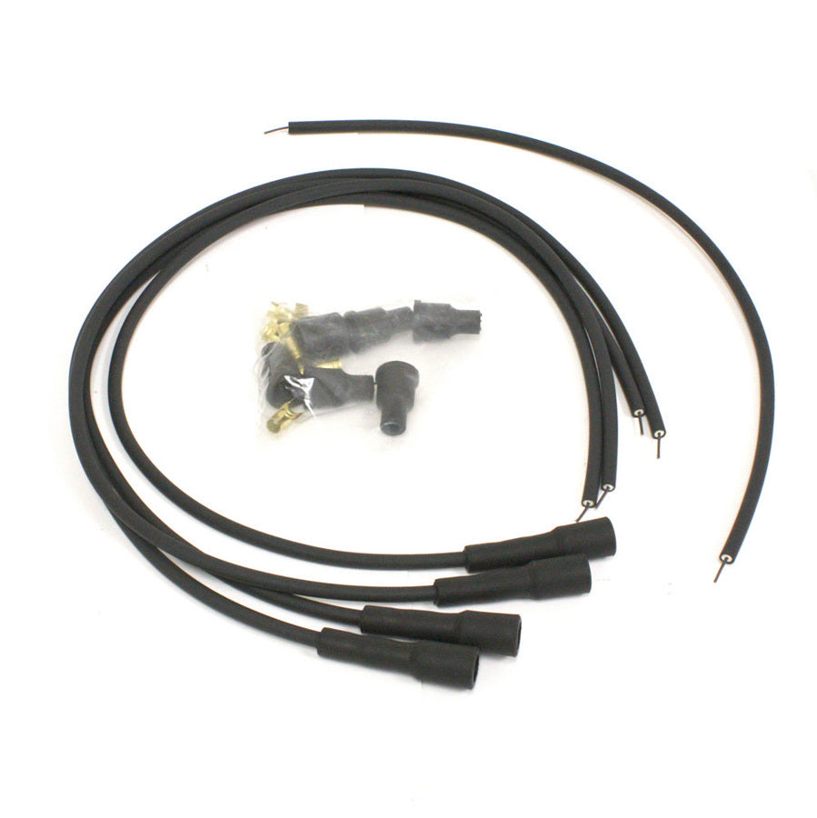 PerTronix Ignition PRT704180 Flame-Thrower 7mm Spark Plug Wire Set for 4-Cylinder Engines, Black, Straight Plug Boots, Socket Style