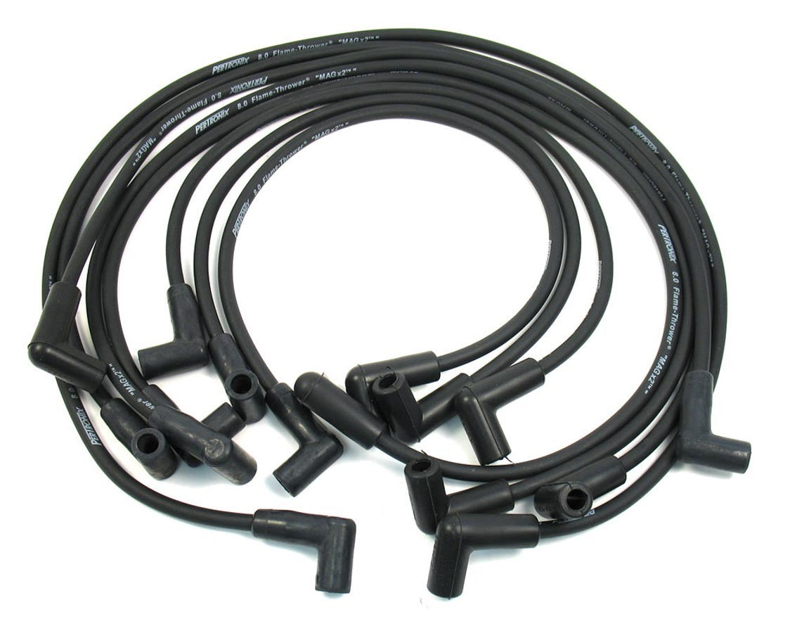 PerTronix Ignition PRT808210 8mm Spiral Core Spark Plug Wire Set with 90 Degree Plug Boots for GM V8 Engines