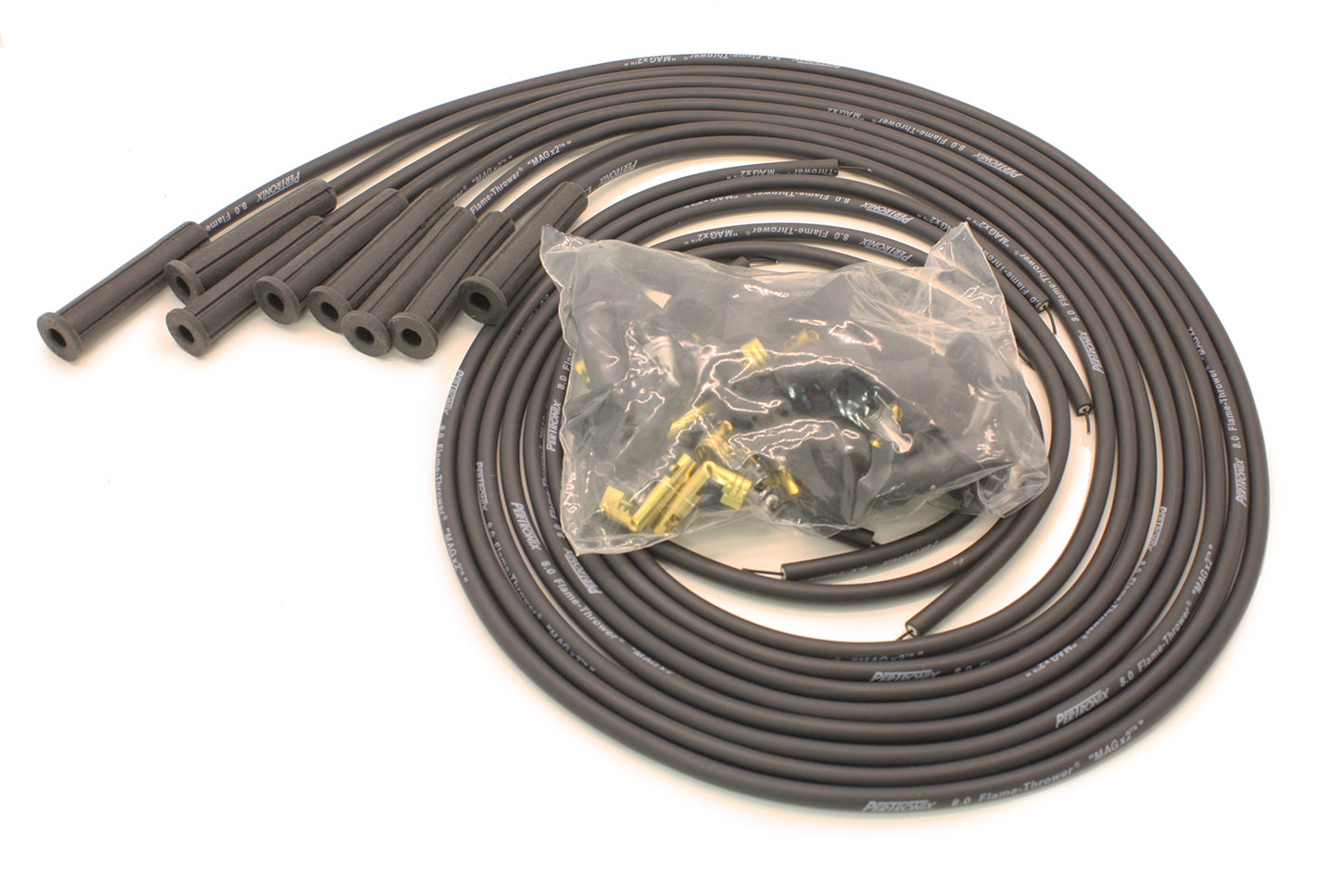 PerTronix Ignition PRT808280 8mm Universal Spark Plug Wire Set with Spiral Core and Straight Plug Boots