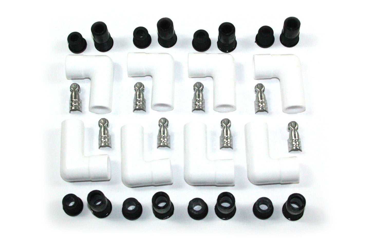 PerTronix Ignition PRT8501HT-8 Ceramic Spark Plug Boot Kit, 8 mm, 90-Degree, White, Set of 8