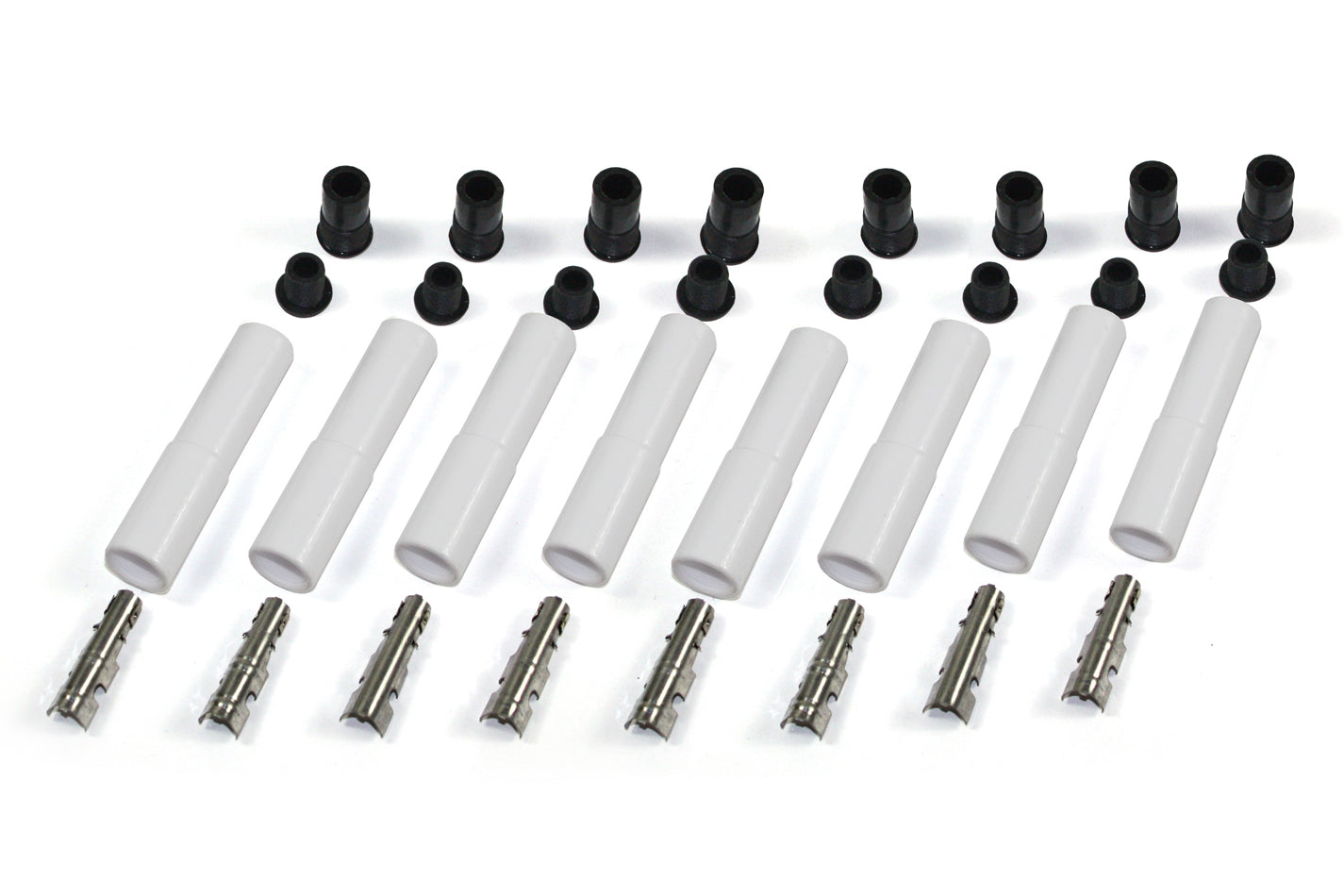 PerTronix Ignition 8502HT-8 Ceramic Spark Plug Boot Kit, Straight, 8mm, White, Set of 8