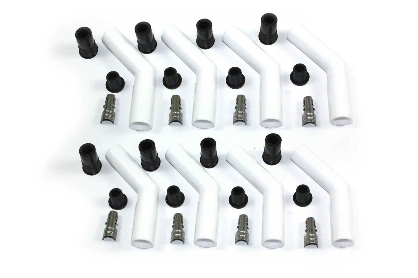 PerTronix Ignition PRT8503HT-8 Ceramic Spark Plug Boot Kit 45-Degree, White, Set of 8