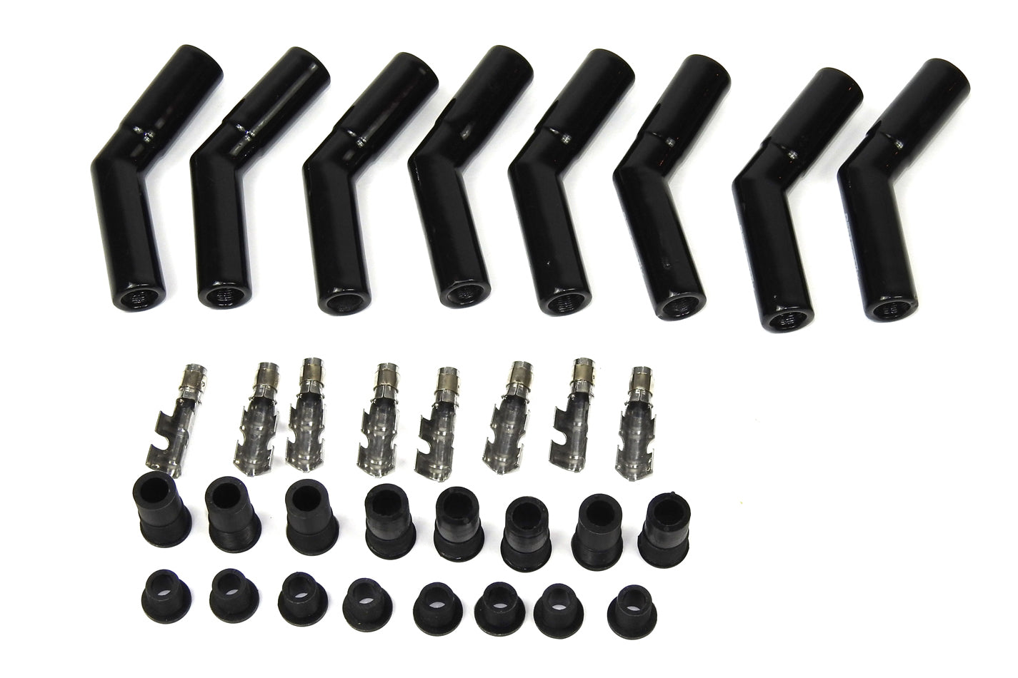 PerTronix Ignition 8563HT-8 Ceramic Spark Plug Boot Kit 45-Degree Black Set of 8