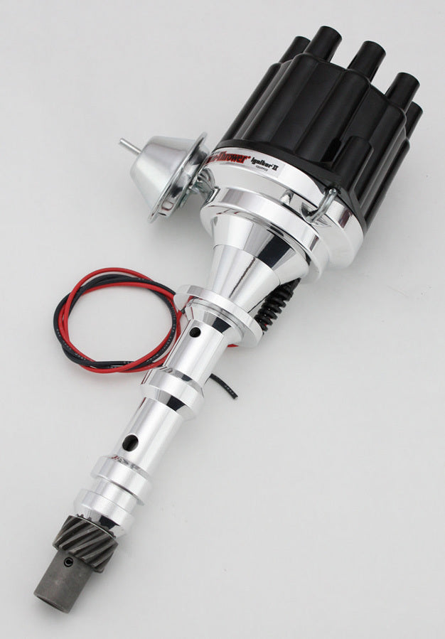 PerTronix Ignition D101700 Flame-Thrower Plug N Play Billet Distributor with Magnetic Pickup and Vacuum Advance for Chevy 348/409