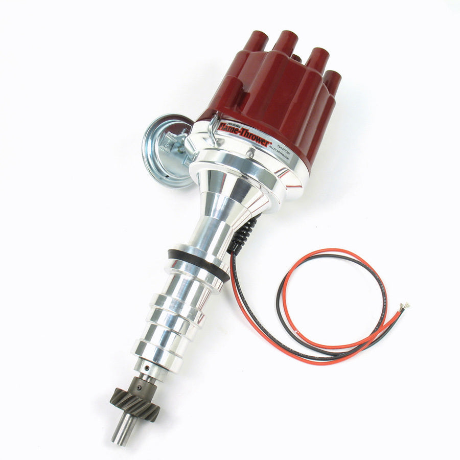 PerTronix Ignition D133701 Flame-Thrower Billet Distributor with Red Cap for Ford FE-Series