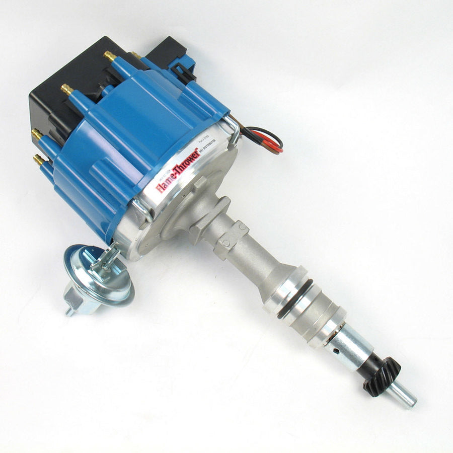 PerTronix Ignition D1352 SBF HEI Street and Strip Distributor with Blue Cap, Magnetic Pickup, Vacuum Advance, HEI Terminal