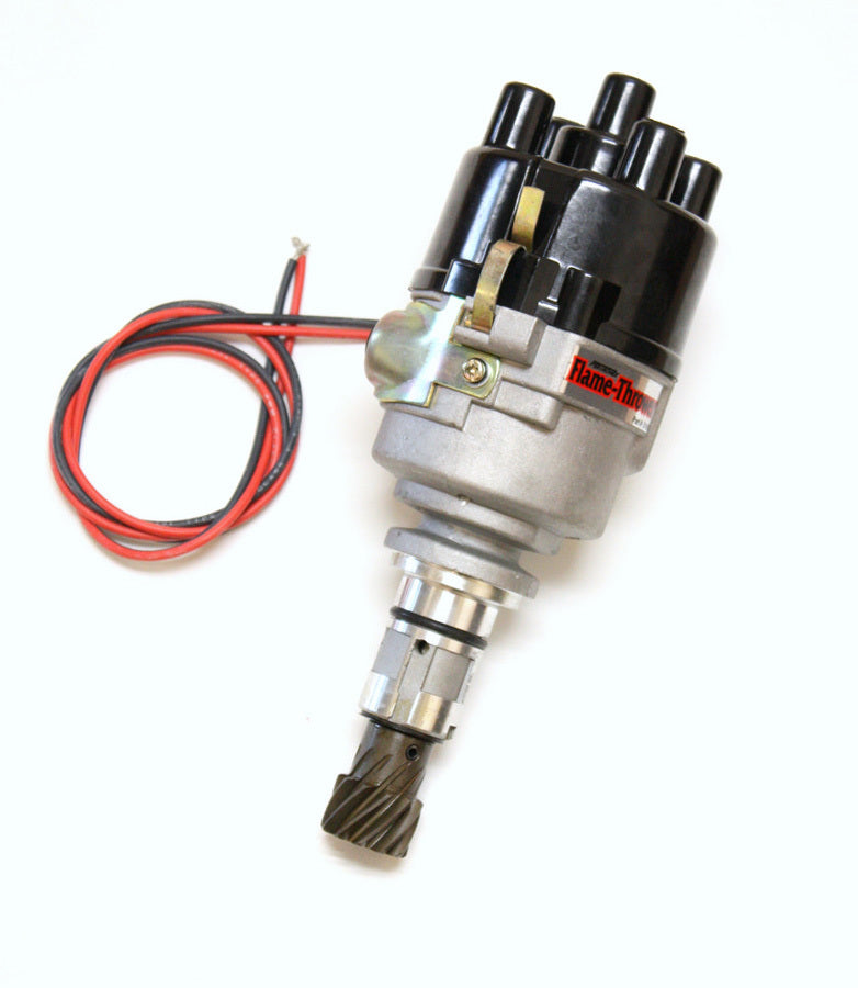PerTronix Ignition D190500 Flame-Thrower Performance Cast Distributor for Ford and Lotus Twin Cam Engines, Mechanical Advance, Magnetic Pickup, Socket Style, Black Finish