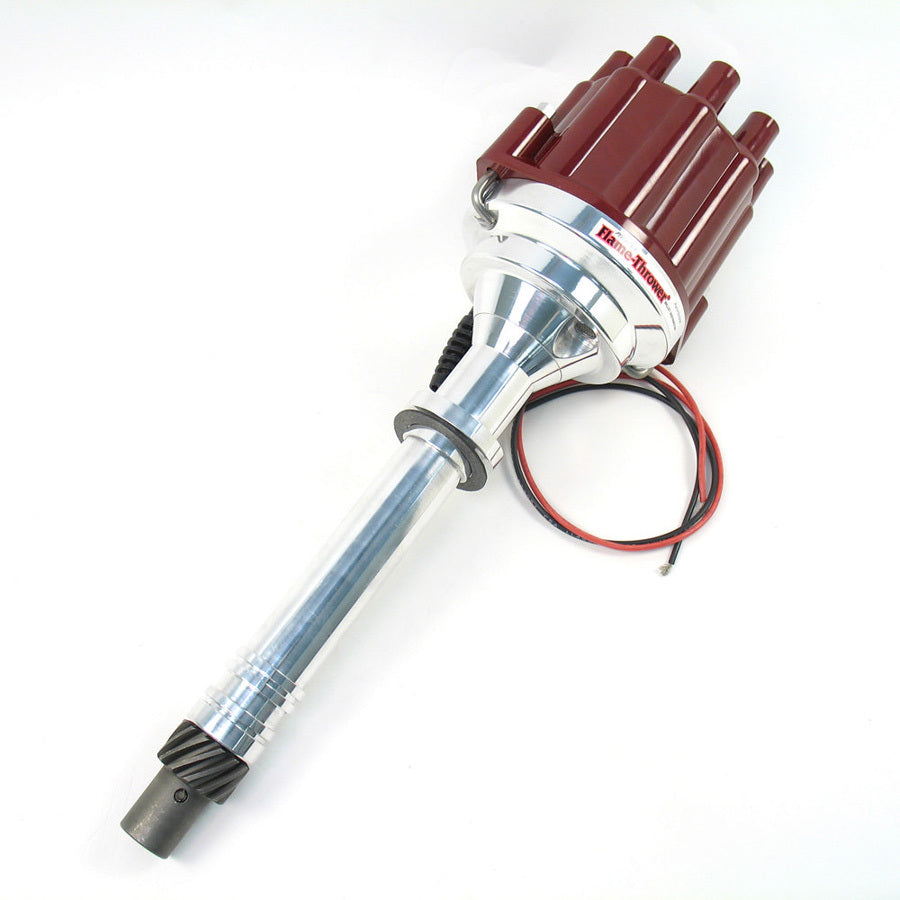 PerTronix Ignition D200801 Chevy V8 Billet Marine Distributor with Red Female Cap