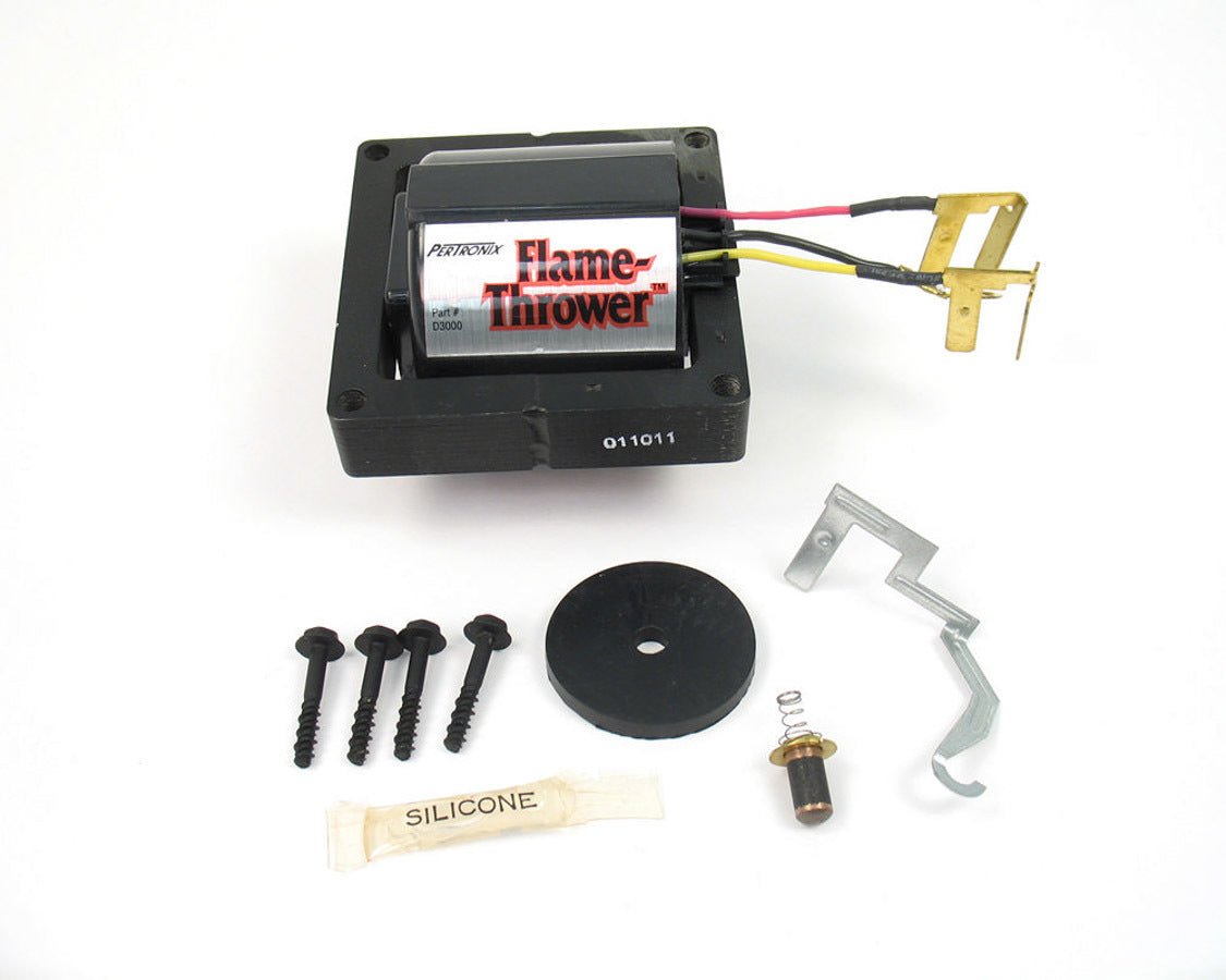 PerTronix Ignition D3000 Flame Thrower E-Core Ignition Coil with Coil in Cap, 50,000 Volts, Black