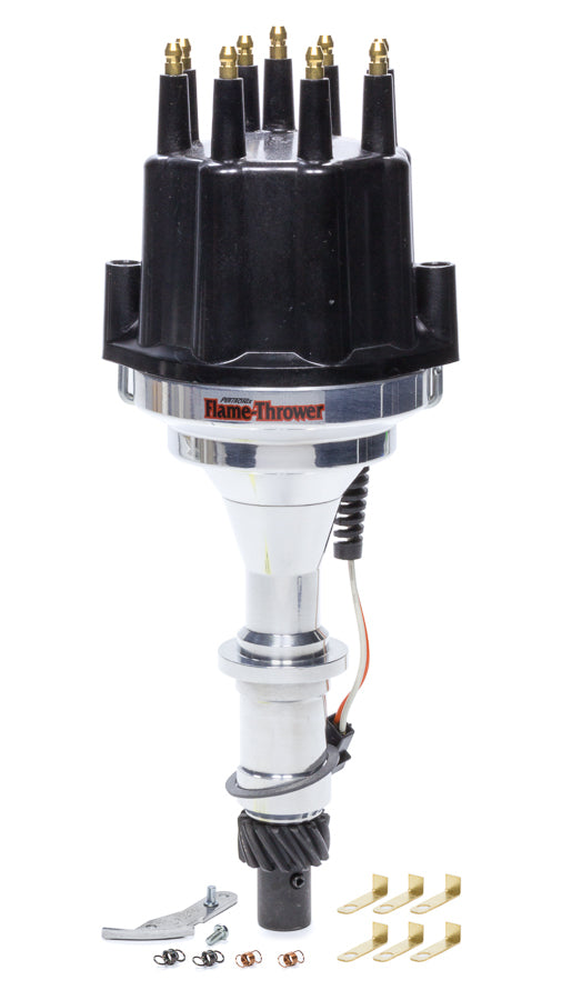 Pertronix Ignition D320710 Billet Distributor for Pontiac V8 with Magnetic Pickup and HEI Terminal, Black Finish