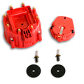 PerTronix Ignition D4011 HEI Distributor Cap and Rotor Kit with Brass Terminals, Red, Plastic, Non-Vented for GM HEI V8