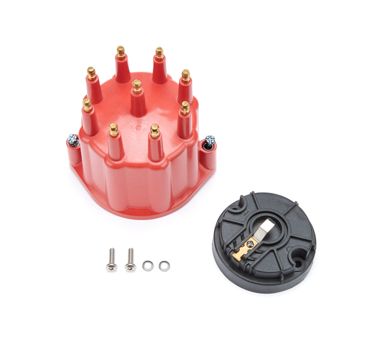 PerTronix Ignition D600711 Distributor Cap and Rotor Kit with Brass Terminals and Twist Lock for V8 Distributors