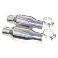 Pypes Performance Exhaust CVM11K High Flow Mini-Cat Catalytic Converter Kit Pair, 2.5 Inch Inlet and Outlet, Stainless Steel, Polished Finish