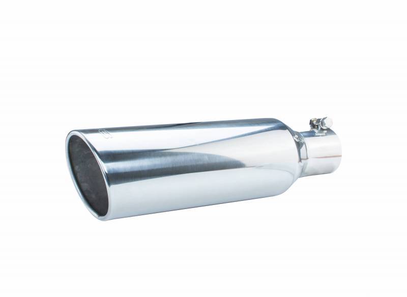 Pypes Performance Exhaust EVT305 3-Inch Inlet, 5-Inch Round Outlet Stainless Steel Exhaust Tip, 18-Inch Length